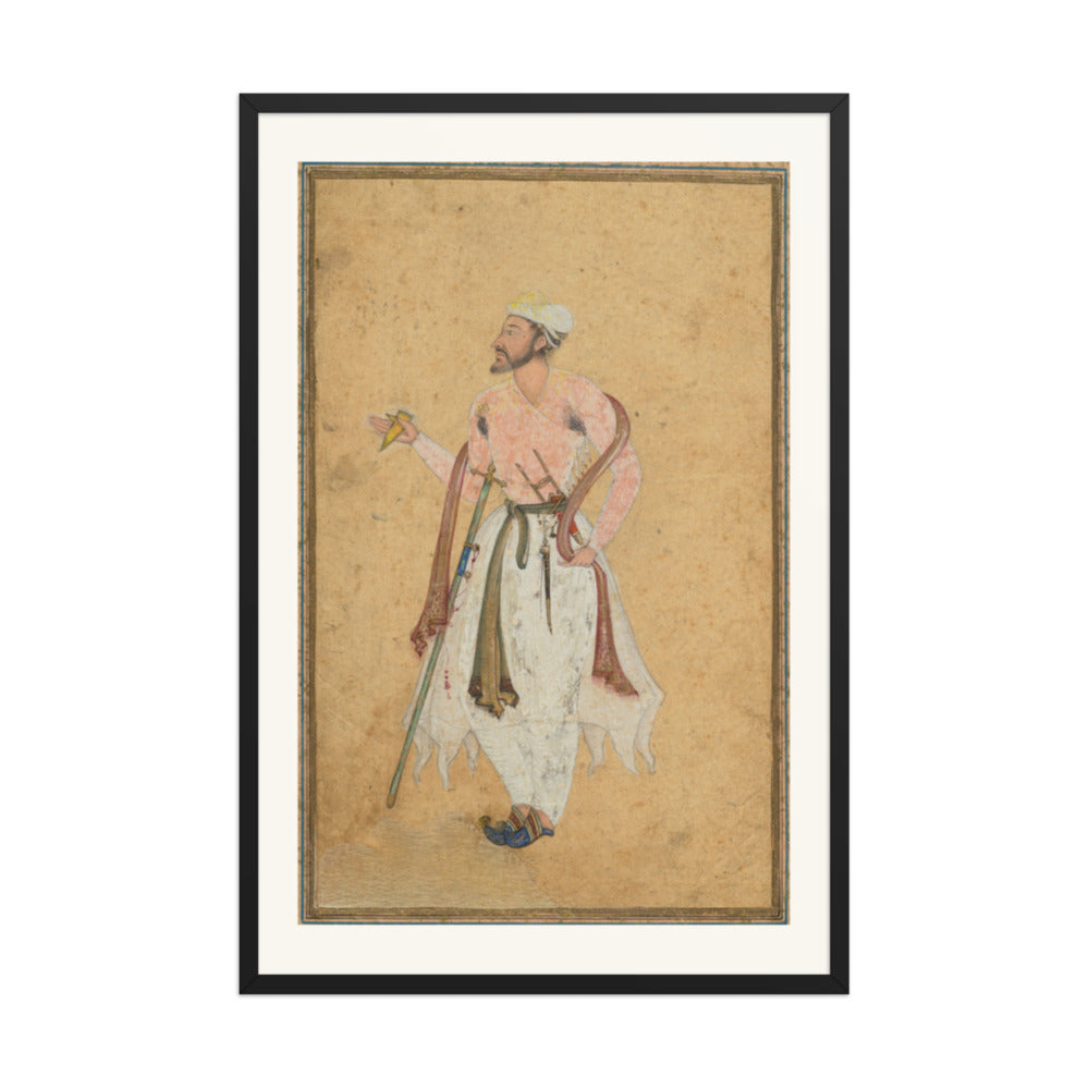 A Mughal courtier — Restored Mughal Wall Art — view 8