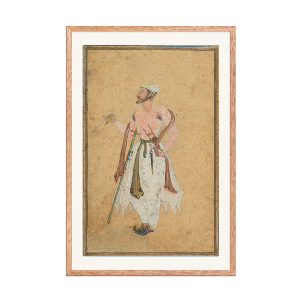 A Mughal courtier — Restored Mughal Wall Art — view 9