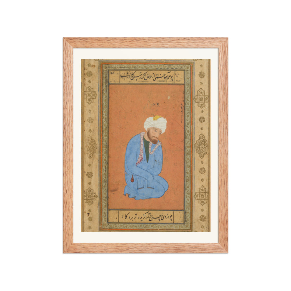 Kneeling Holy Man, by Mir Sayyid 'Ali — Prince Salim Album | Restored Mughal Wall Art — view 4