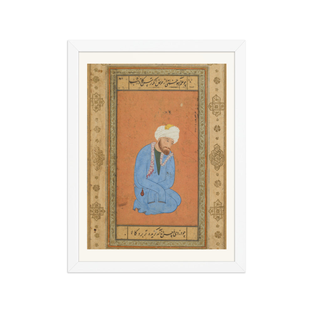 Kneeling Holy Man, by Mir Sayyid 'Ali — Prince Salim Album | Restored Mughal Wall Art — view 6