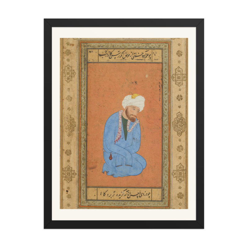 Kneeling Holy Man, by Mir Sayyid 'Ali — Prince Salim Album | Restored Mughal Wall Art