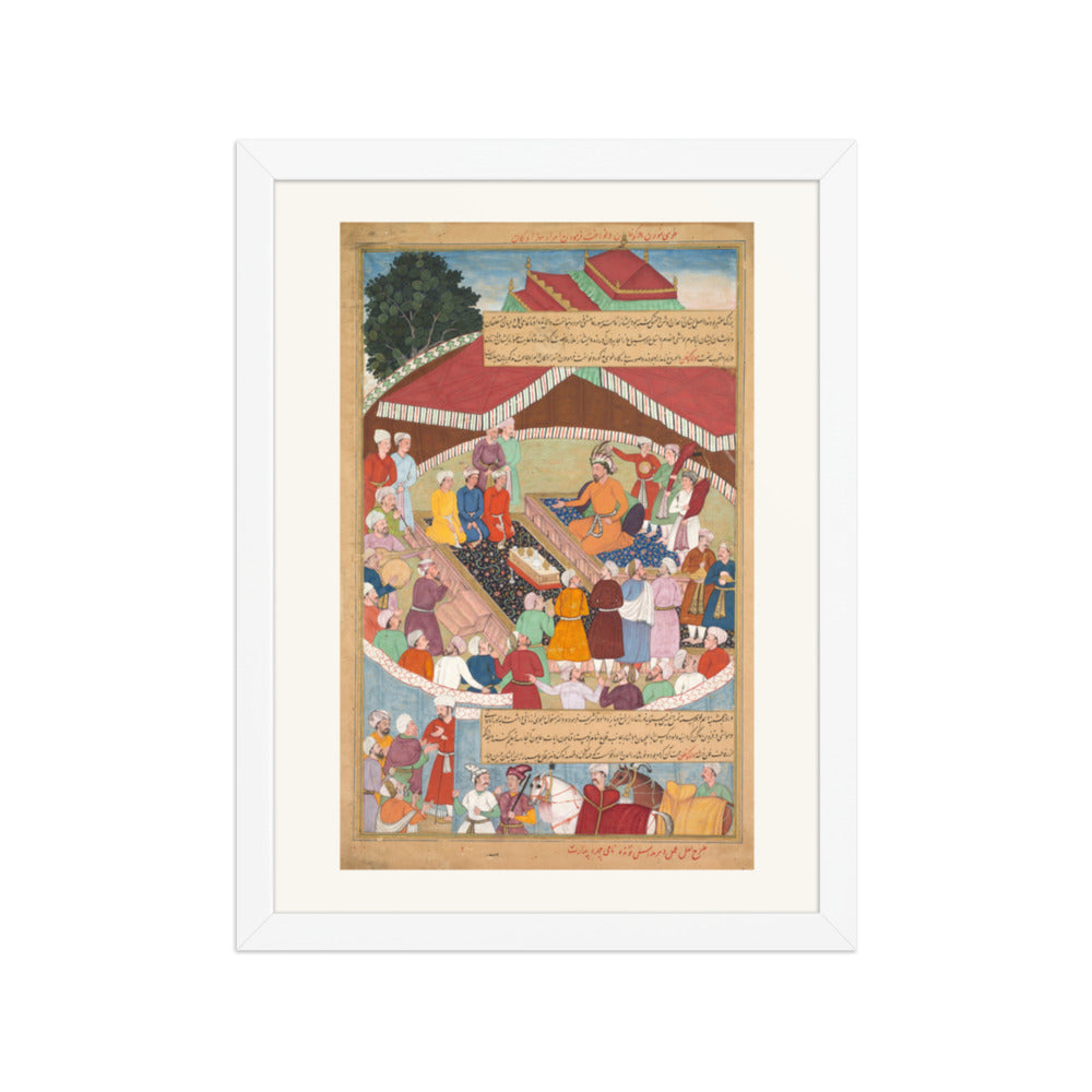 Hulagu Khan's Feast, by Lal and Dharam Das — Chingiz-nama | Restored Mughal Wall Art — view 6