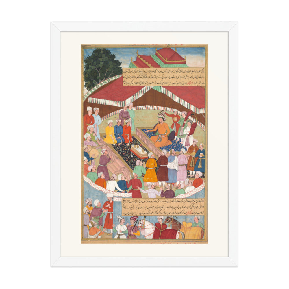Hulagu Khan's Feast, by Lal and Dharam Das — Chingiz-nama | Restored Mughal Wall Art — view 6
