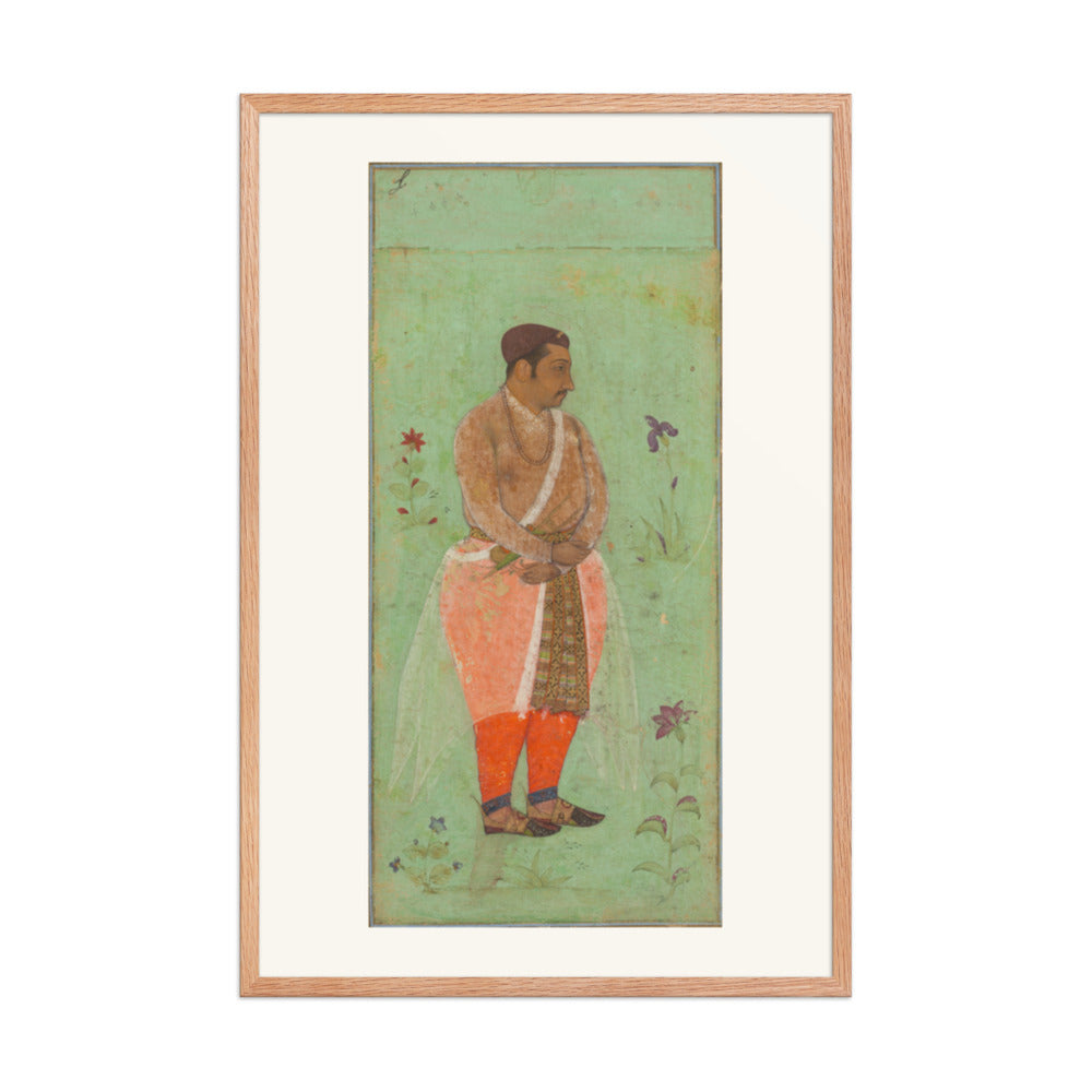 Raja Suraj Singh Rathor, by Bishandas, from the Prince Khurram Album — Restored Mughal Wall Art — view 9