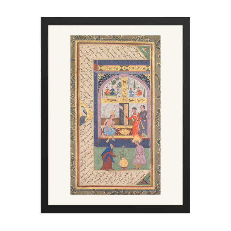 Zulaykha in Her Palace, by Mushfiq — Panj Ganj | Restored Mughal Wall Art