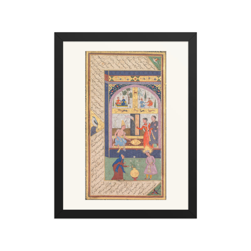 Zulaykha in Her Palace, by Mushfiq — Panj Ganj | Restored Mughal Wall Art