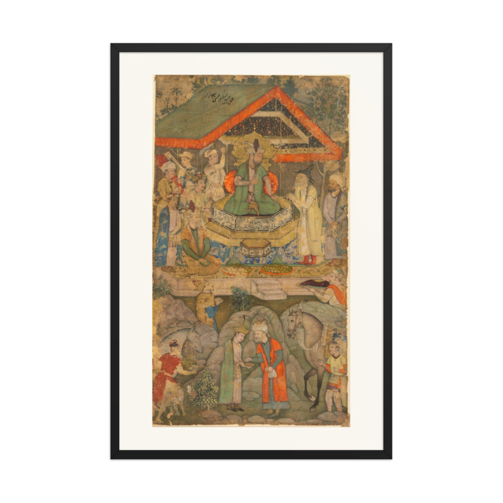 An Ambassador before Humayun, by Miskin — Restored Mughal Wall Art — view 8