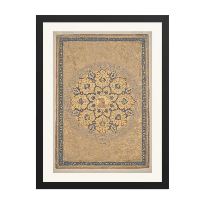 Shamsa with Portrait of Aurangzeb, by Bichitr | Restored Mughal Wall Art