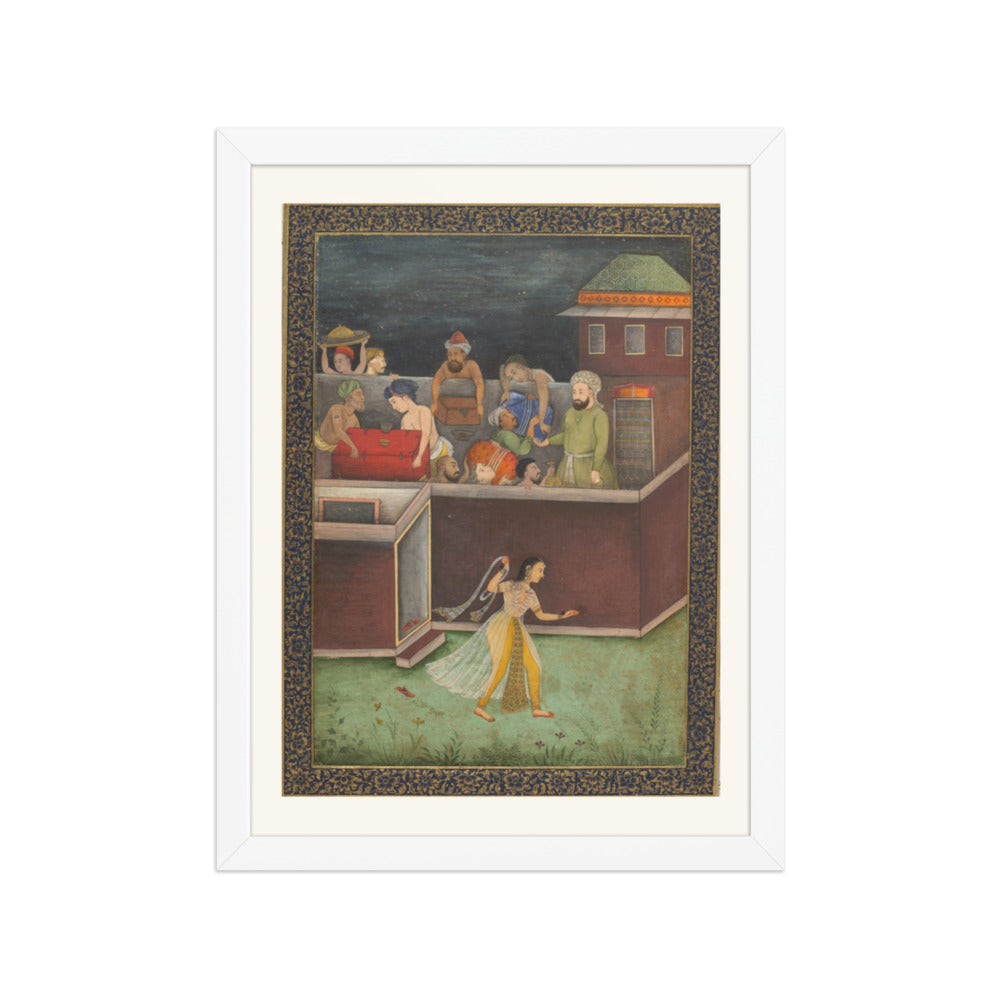 A House Burgled at Night — Restored Mughal Wall Art — view 3