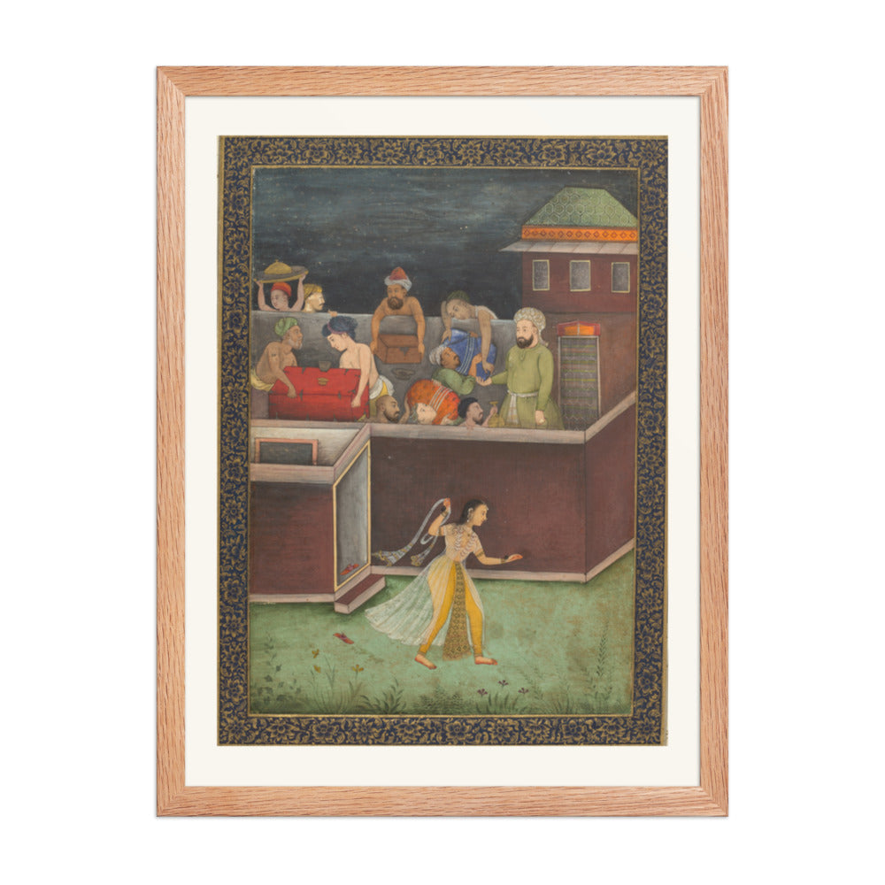 A House Burgled at Night — Restored Mughal Wall Art — view 5