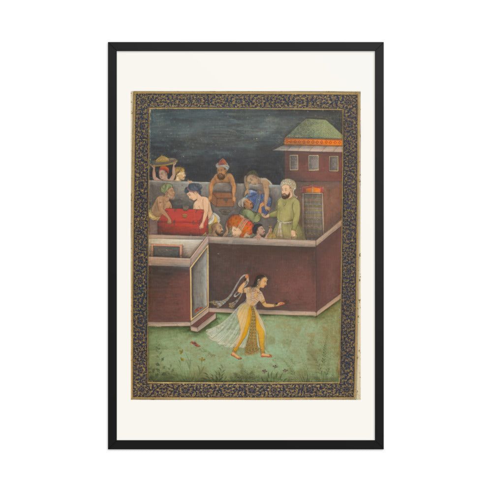 A House Burgled at Night — Restored Mughal Wall Art — view 7