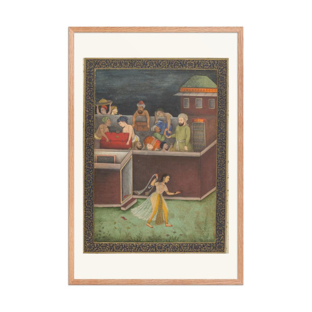 A House Burgled at Night — Restored Mughal Wall Art — view 8