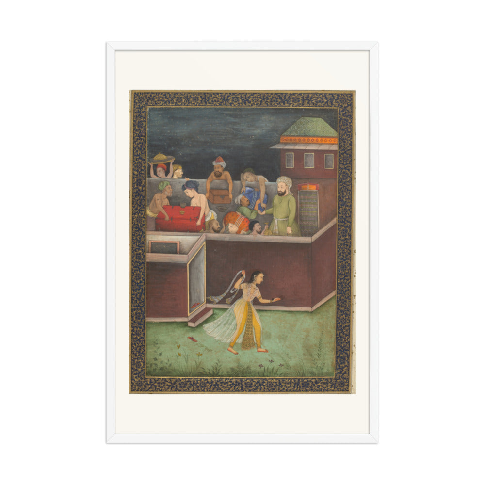 A House Burgled at Night — Restored Mughal Wall Art — view 9