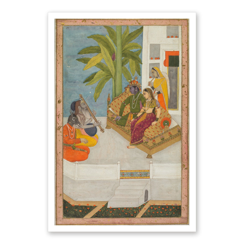 Shri Raga: An Illustration from a Ragamala Series — Restored Mughal Wall Art — view 7
