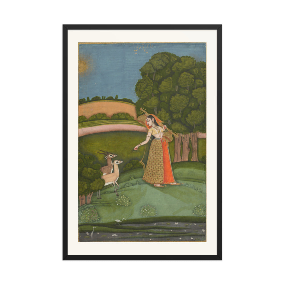 Todi Ragini, from a Ragamala Series — Restored Indian Wall Art — view 10