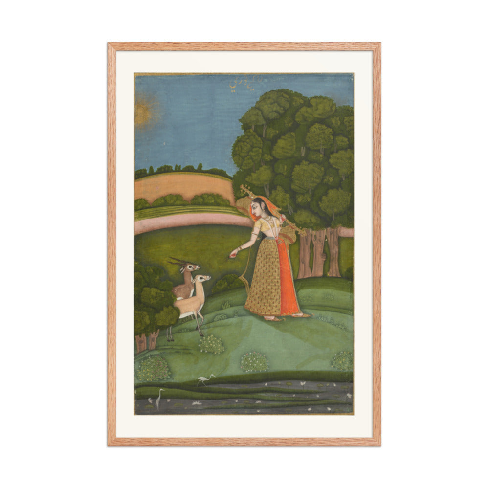 Todi Ragini, from a Ragamala Series — Restored Indian Wall Art — view 11