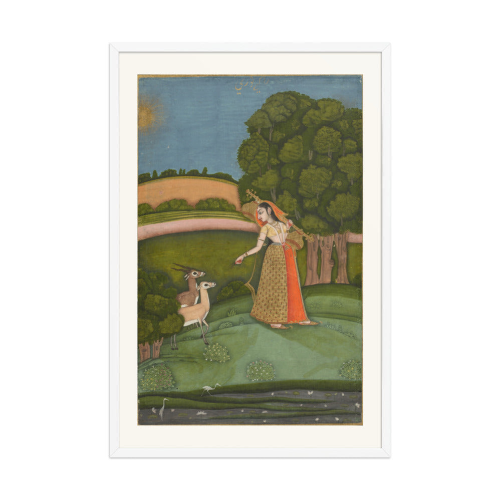Todi Ragini, from a Ragamala Series — Restored Indian Wall Art — view 12