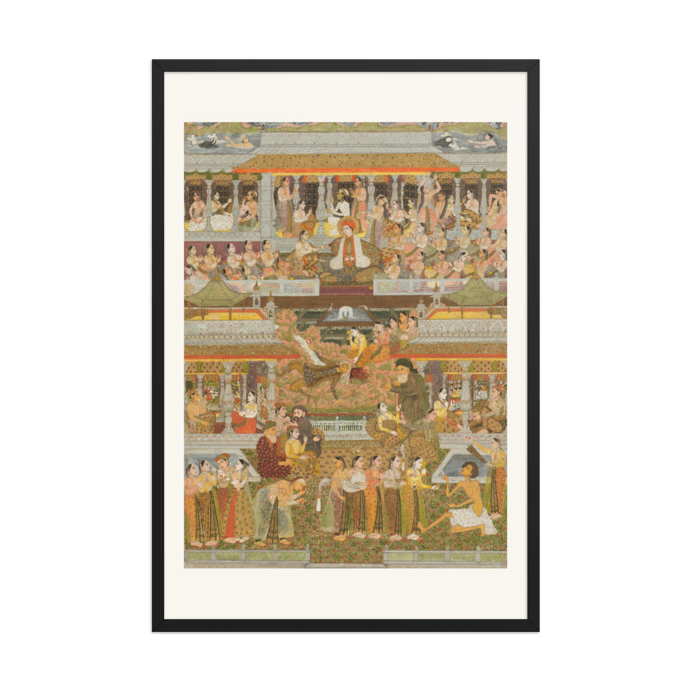 Lovers and beloveds: A composite of scenes from Persian, — Restored Indian Court Wall Art — view 8