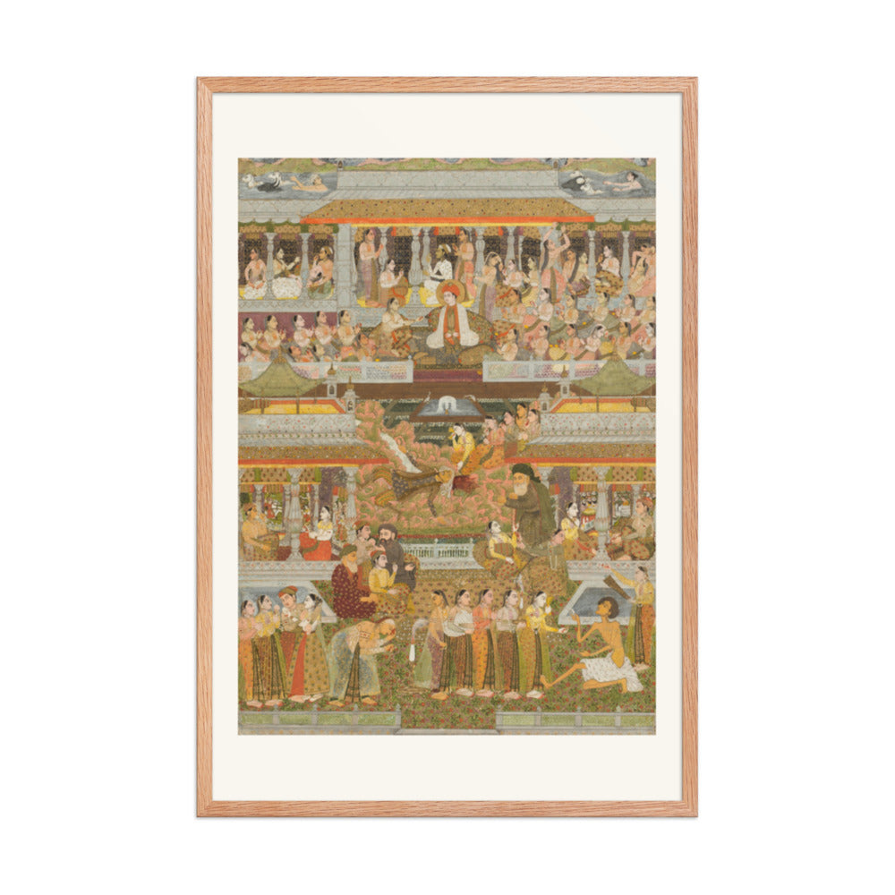 Lovers and beloveds: A composite of scenes from Persian, — Restored Indian Court Wall Art — view 9