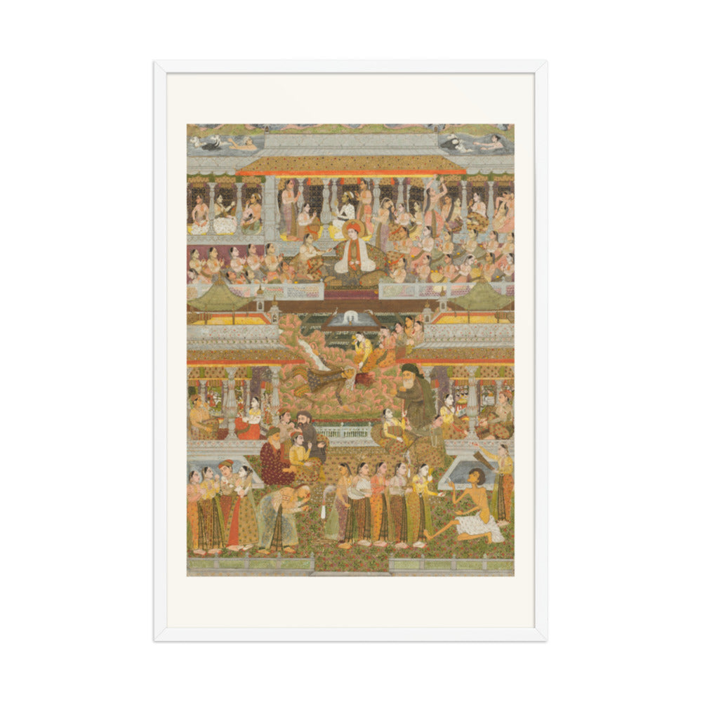 Lovers and beloveds: A composite of scenes from Persian, — Restored Indian Court Wall Art — view 10
