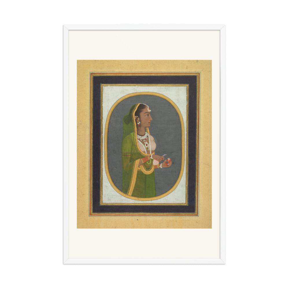 Court Lady Pouring Wine — Restored Mughal Wall Art — view 10