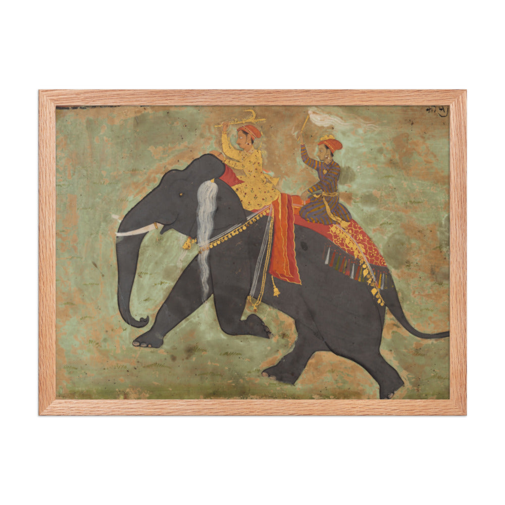 Prince Amar Singh (1672–1710) Drives His Own Elephant — Restored Rajput Wall Art — view 5