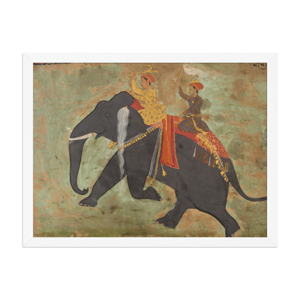 Prince Amar Singh (1672–1710) Drives His Own Elephant — Restored Rajput Wall Art — view 6