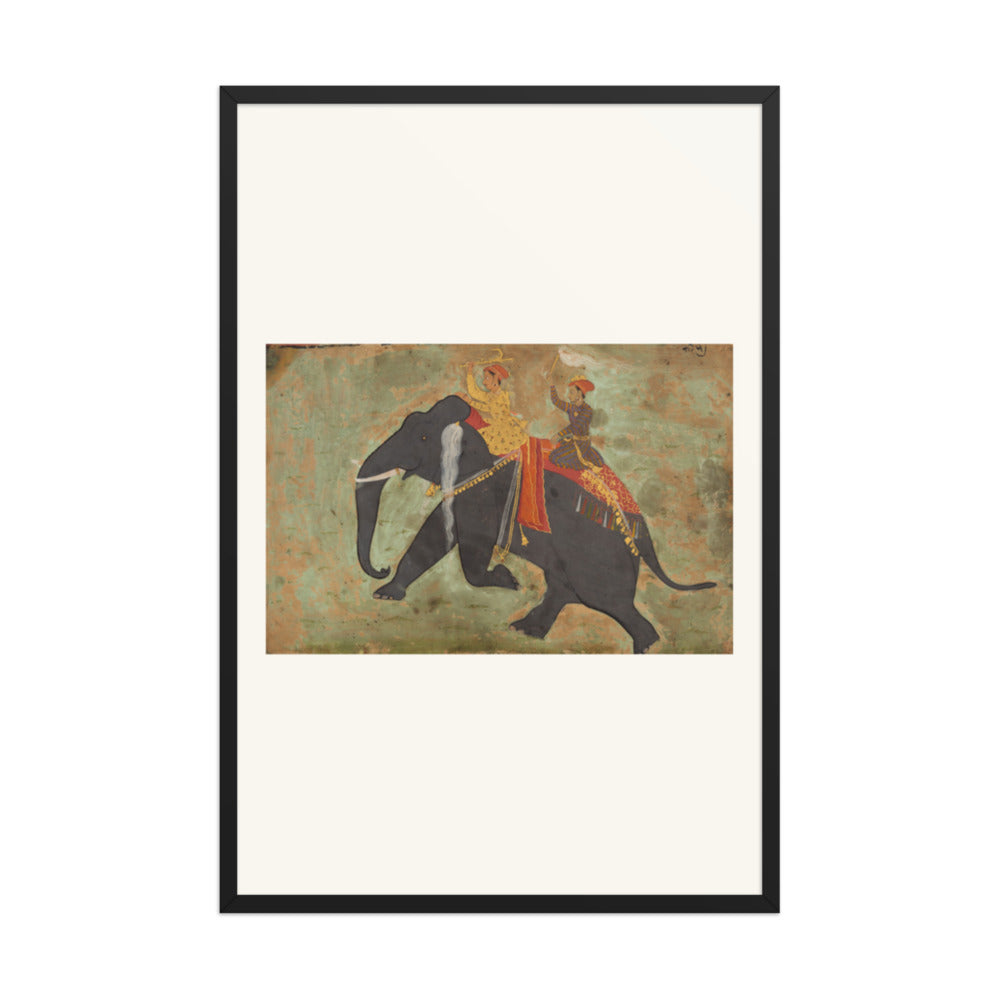 Prince Amar Singh (1672–1710) Drives His Own Elephant — Restored Rajput Wall Art — view 7