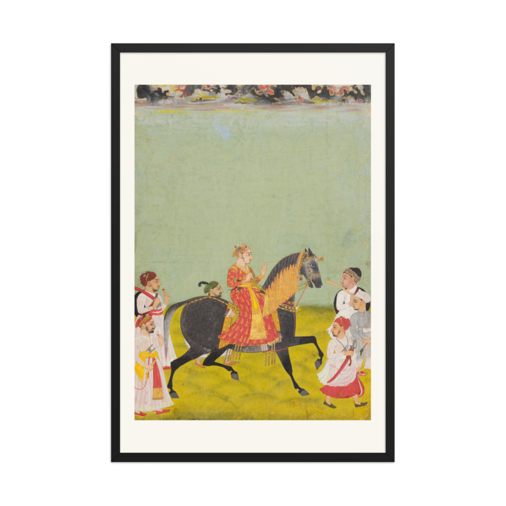 Equestrian Portrait of Maharana Raj Singh II of Mewar (r. 1755–62) — Restored Rajput Wall Art — view 8