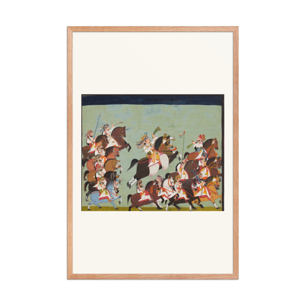 Maharaja Balwant Singh of Ratlam (r. 1825–57) in Procession with His — Restored Rajput Wall Art — view 8