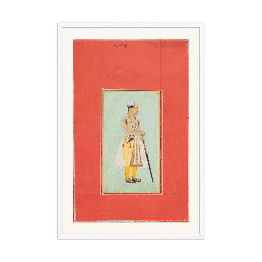 Prince Sur Singh Rathor of Bikaner — Restored Rajput Wall Art — view 12