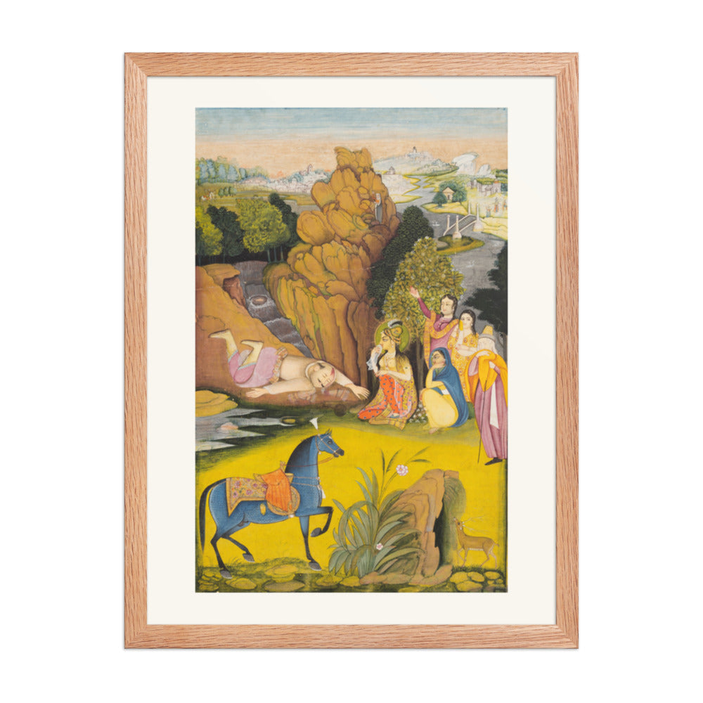 Farhad Kills Himself After Hearing the False News of Shirin’s Death — Restored Rajput Wall Art — view 5