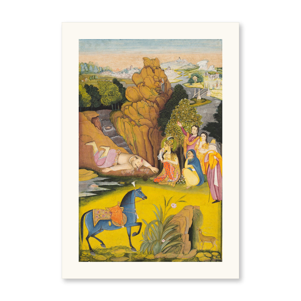 Farhad Kills Himself After Hearing the False News of Shirin’s Death — Restored Rajput Wall Art — view 7