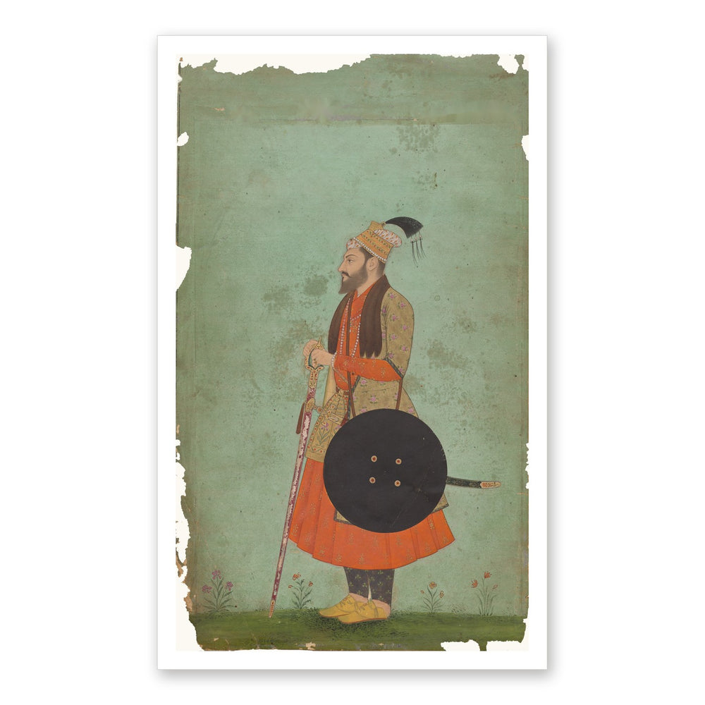 Portrait of Prince Murad Baksh — Restored Mughal Wall Art — view 7