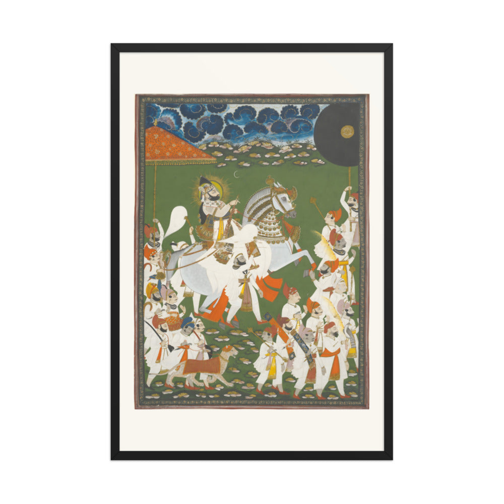 Maharana Bhim Singh in Procession — Restored Rajput Wall Art — view 10