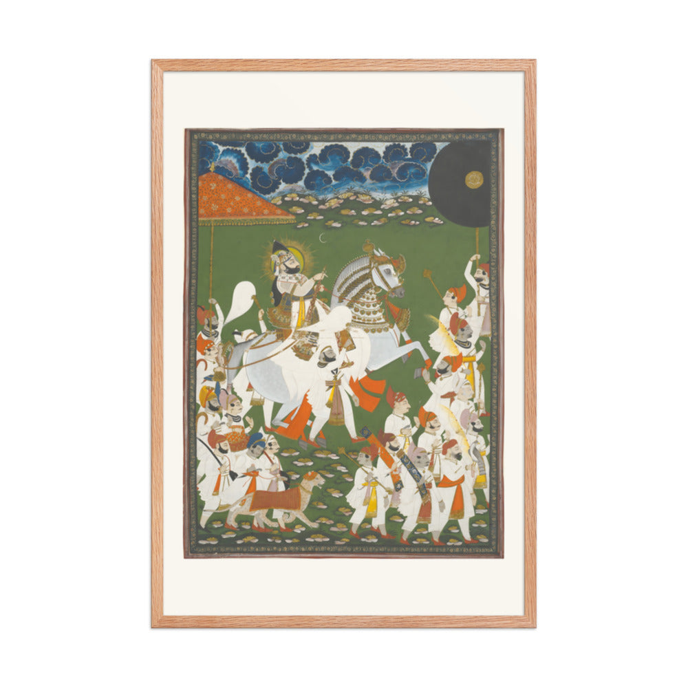 Maharana Bhim Singh in Procession — Restored Rajput Wall Art — view 11