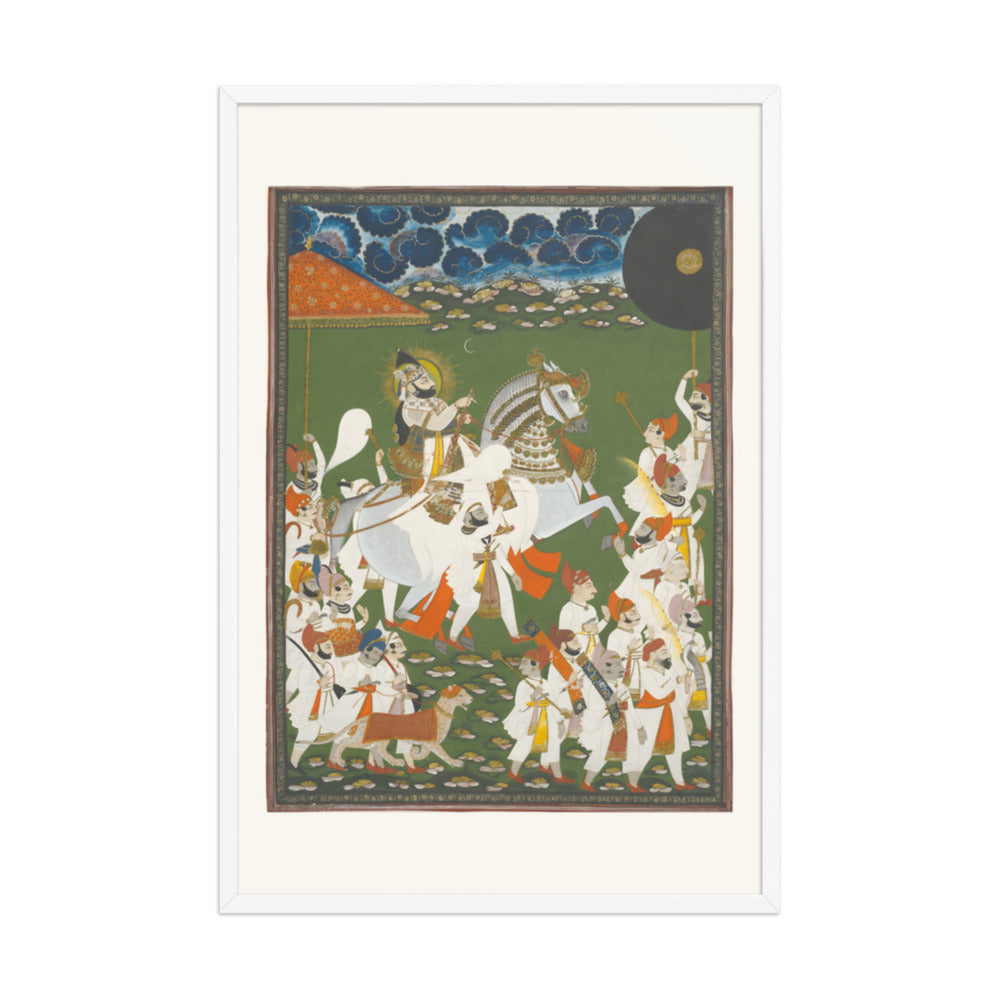 Maharana Bhim Singh in Procession — Restored Rajput Wall Art — view 12