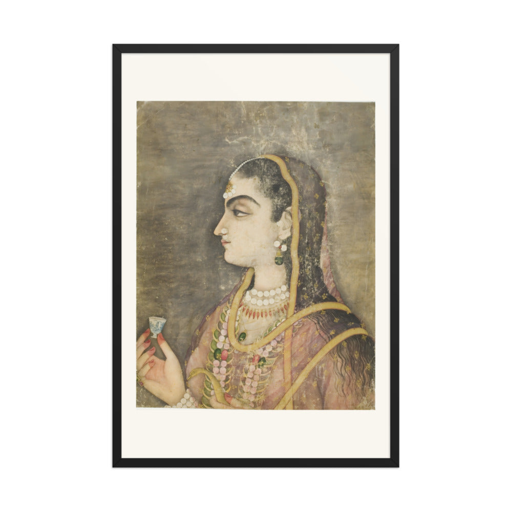 Portrait of a Mughal Princess — Restored Mughal Wall Art — view 10