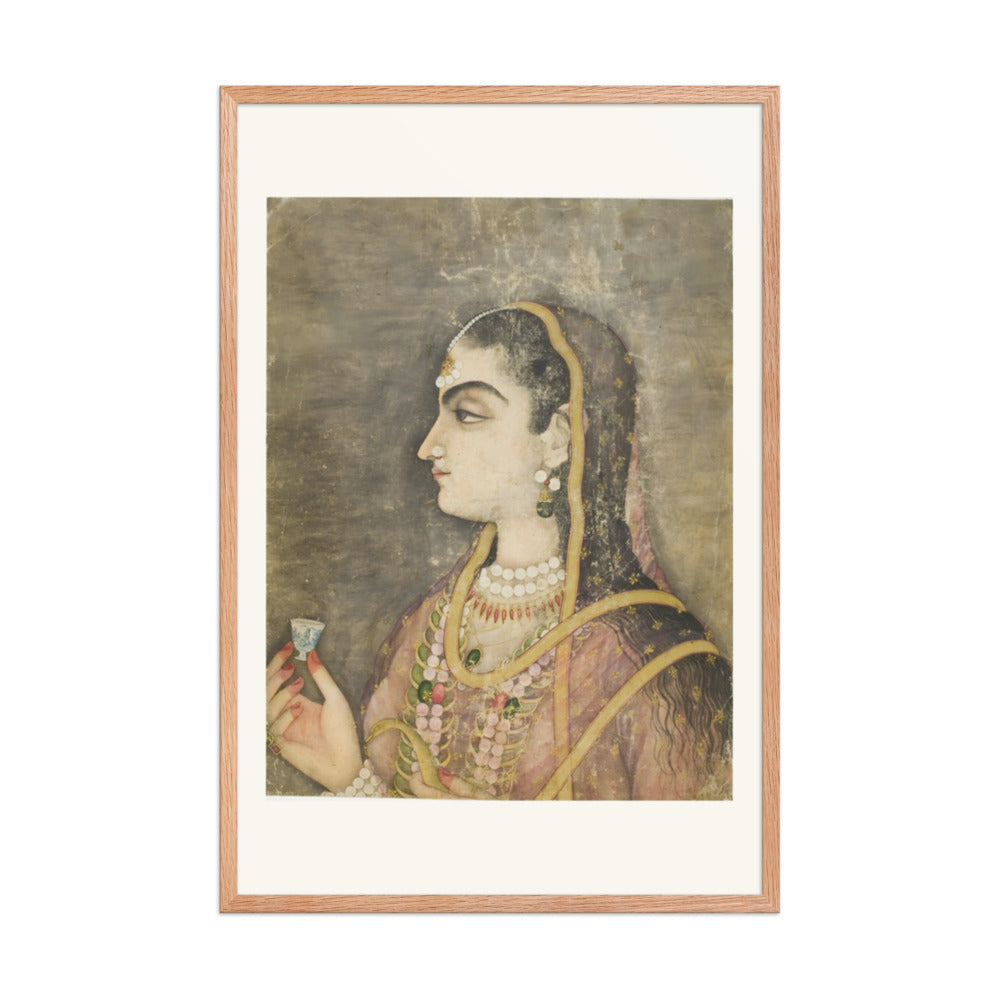 Portrait of a Mughal Princess — Restored Mughal Wall Art — view 11