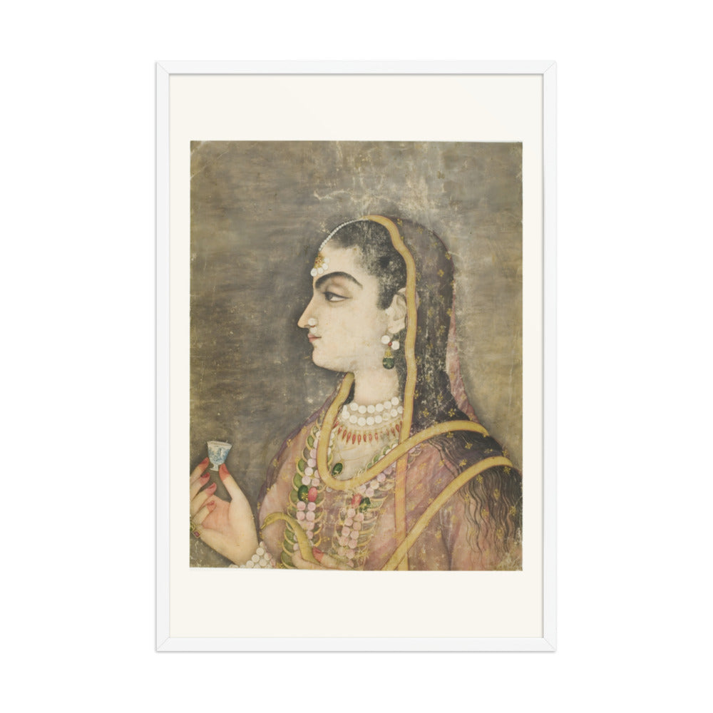 Portrait of a Mughal Princess — Restored Mughal Wall Art — view 12