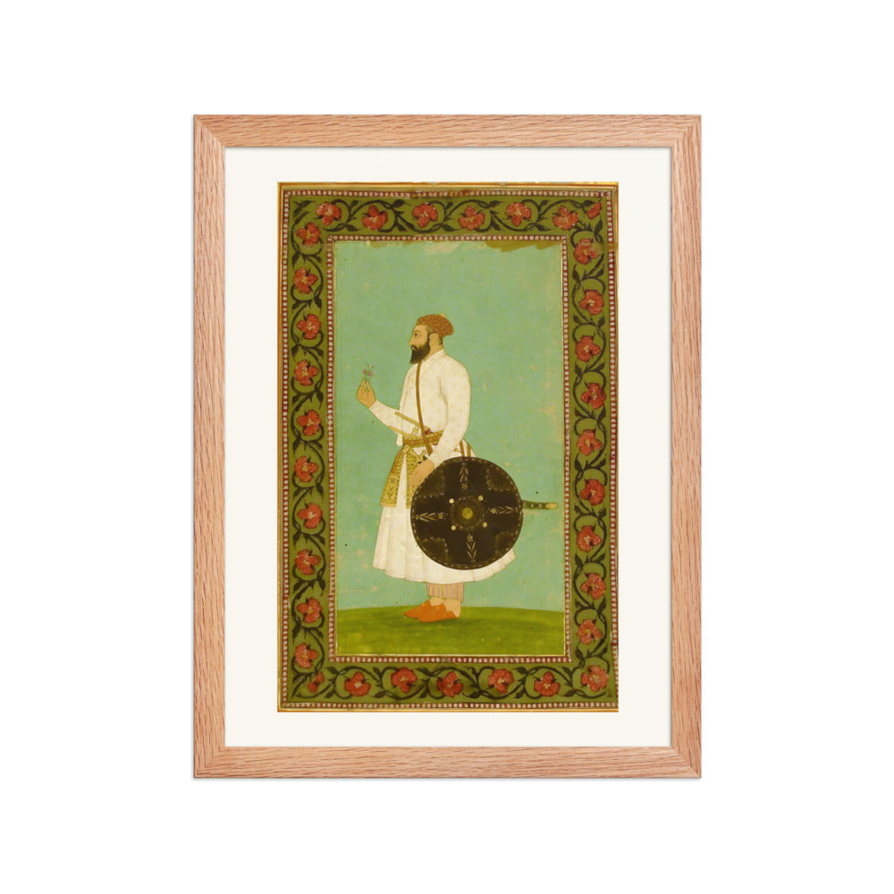 An Imperial Album Portrait — Restored Mughal Wall Art — view 2