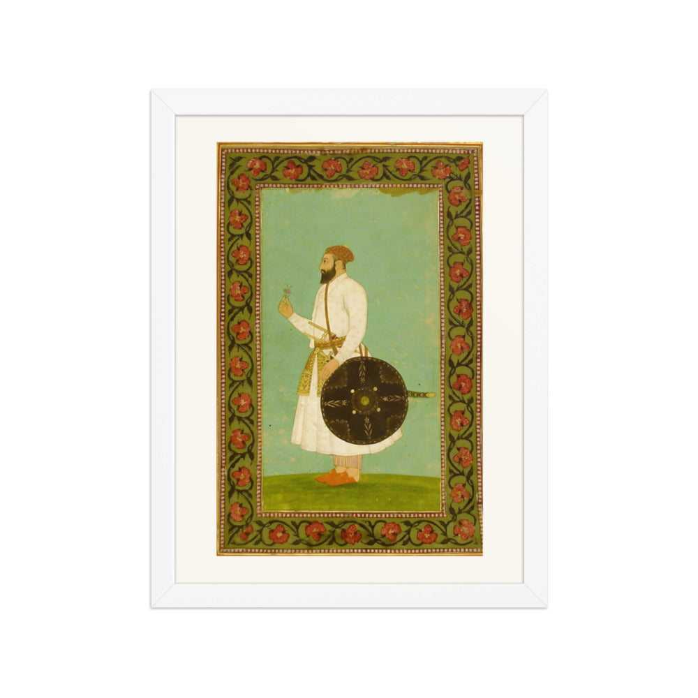An Imperial Album Portrait — Restored Mughal Wall Art — view 3