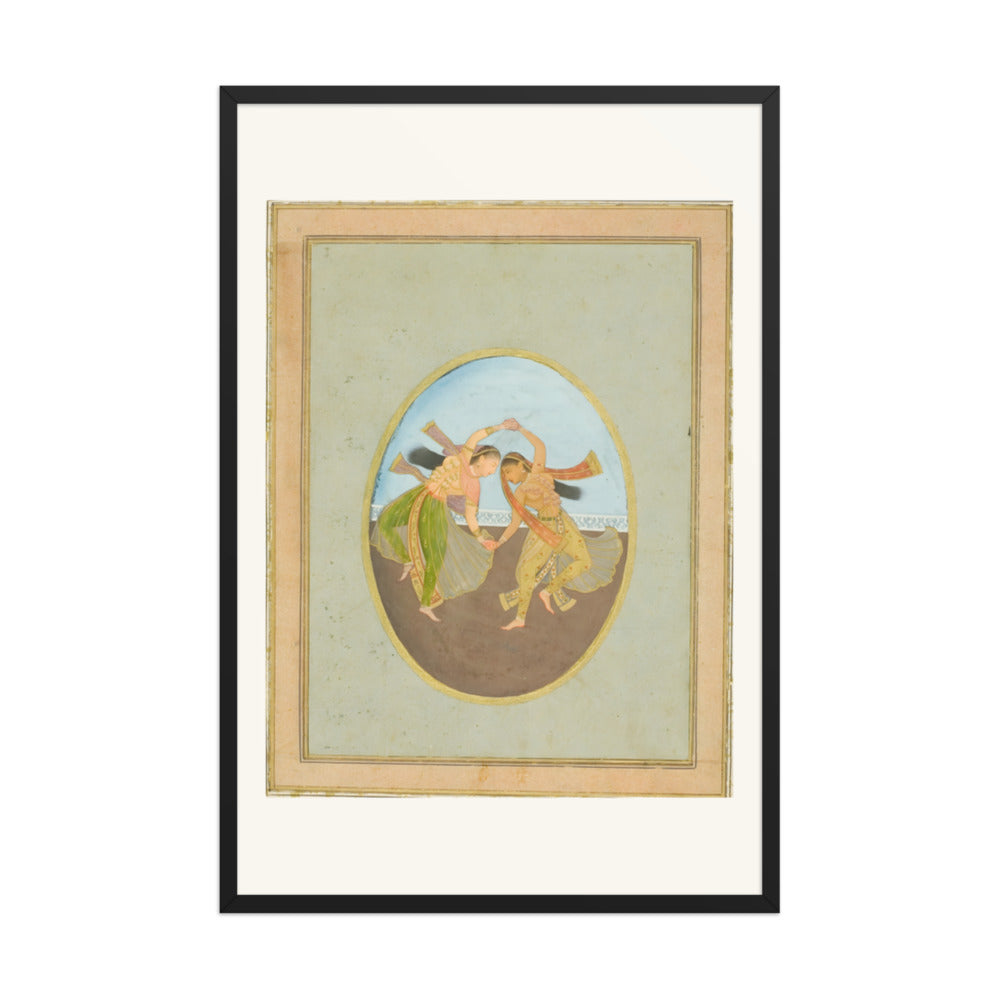 Two Maidens Reading the Katha — Restored Mughal Wall Art — view 7