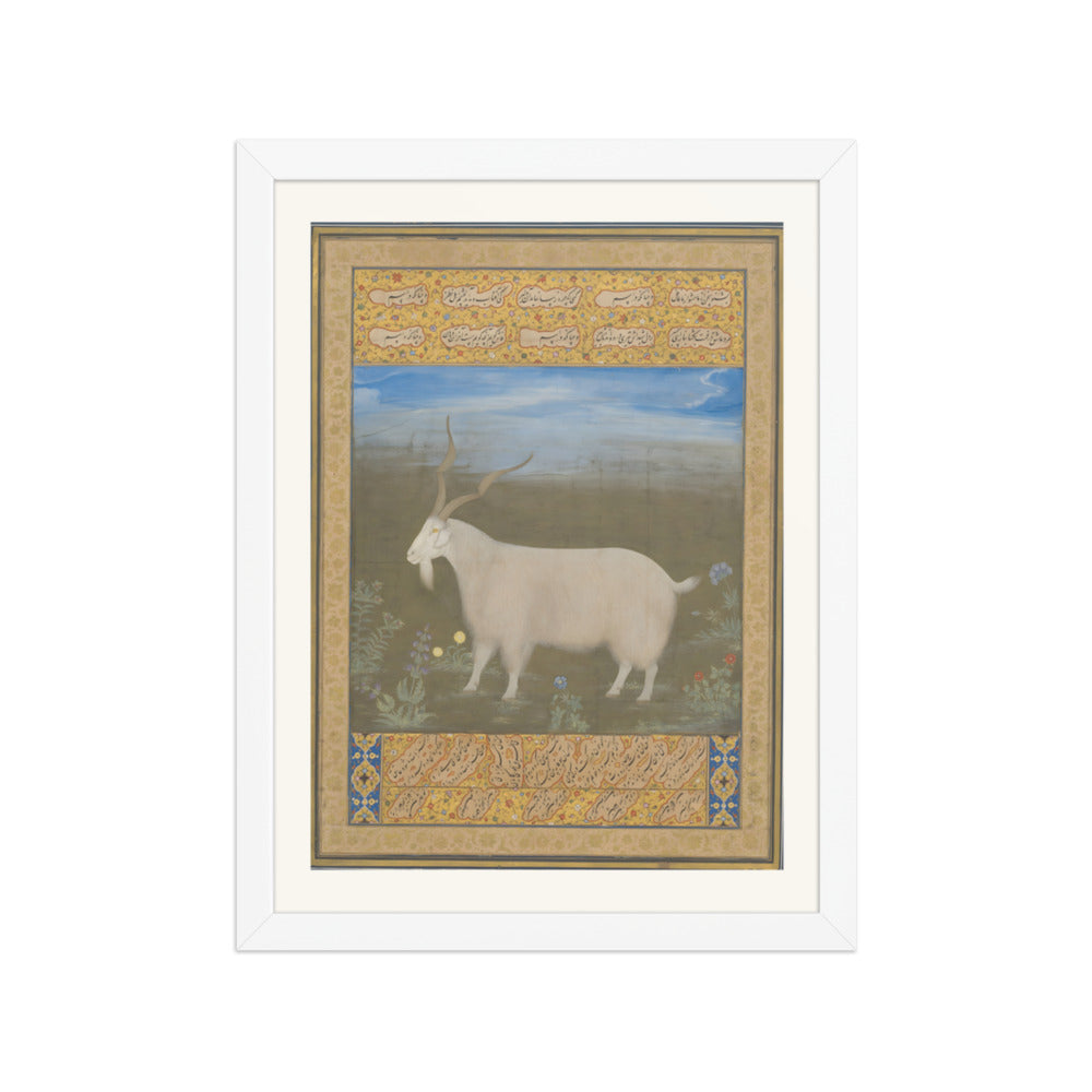 A Mountain Goat of Ladakh — Restored Mughal Wall Art — view 3