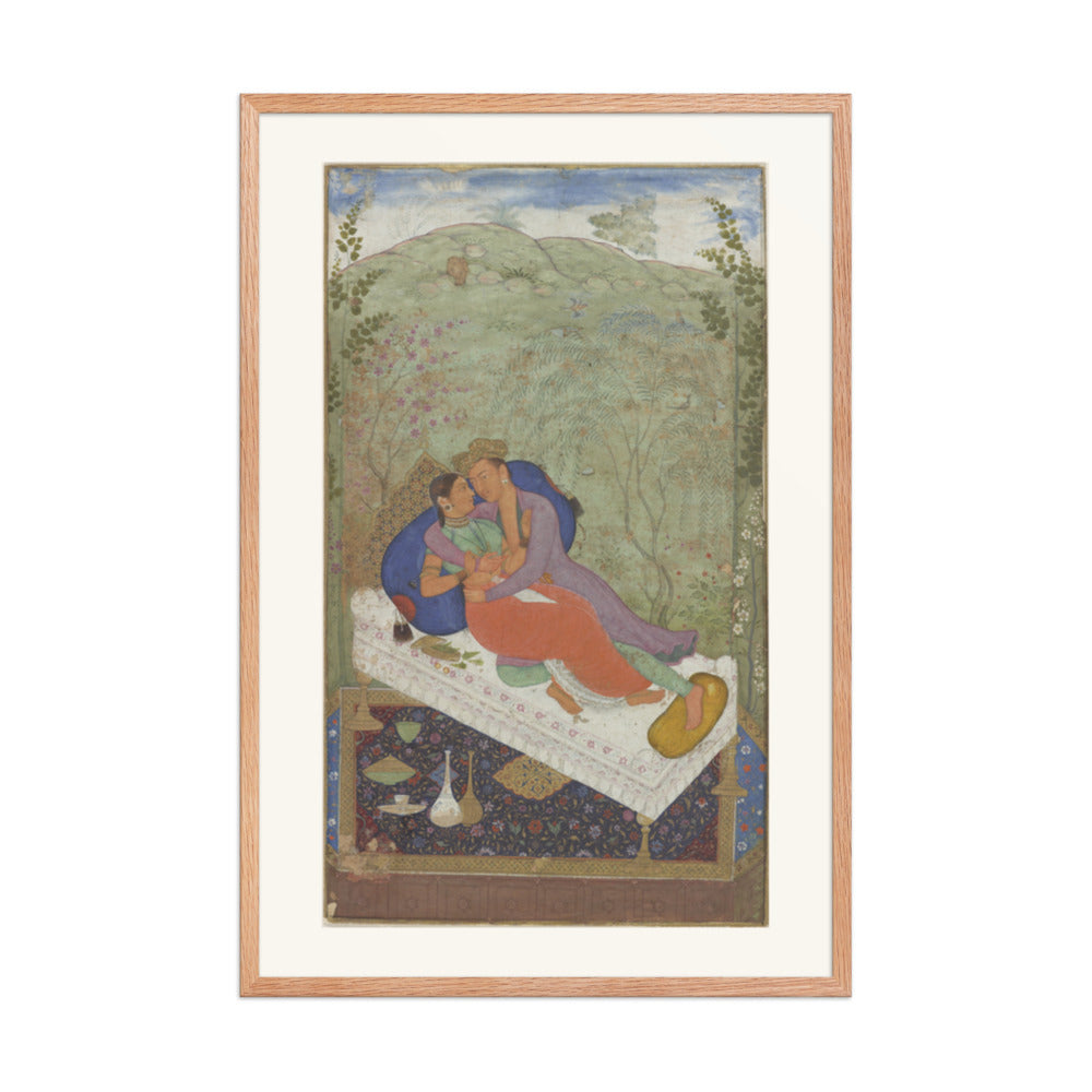 Sultan Murad and a Consort — Restored Mughal Wall Art — view 11
