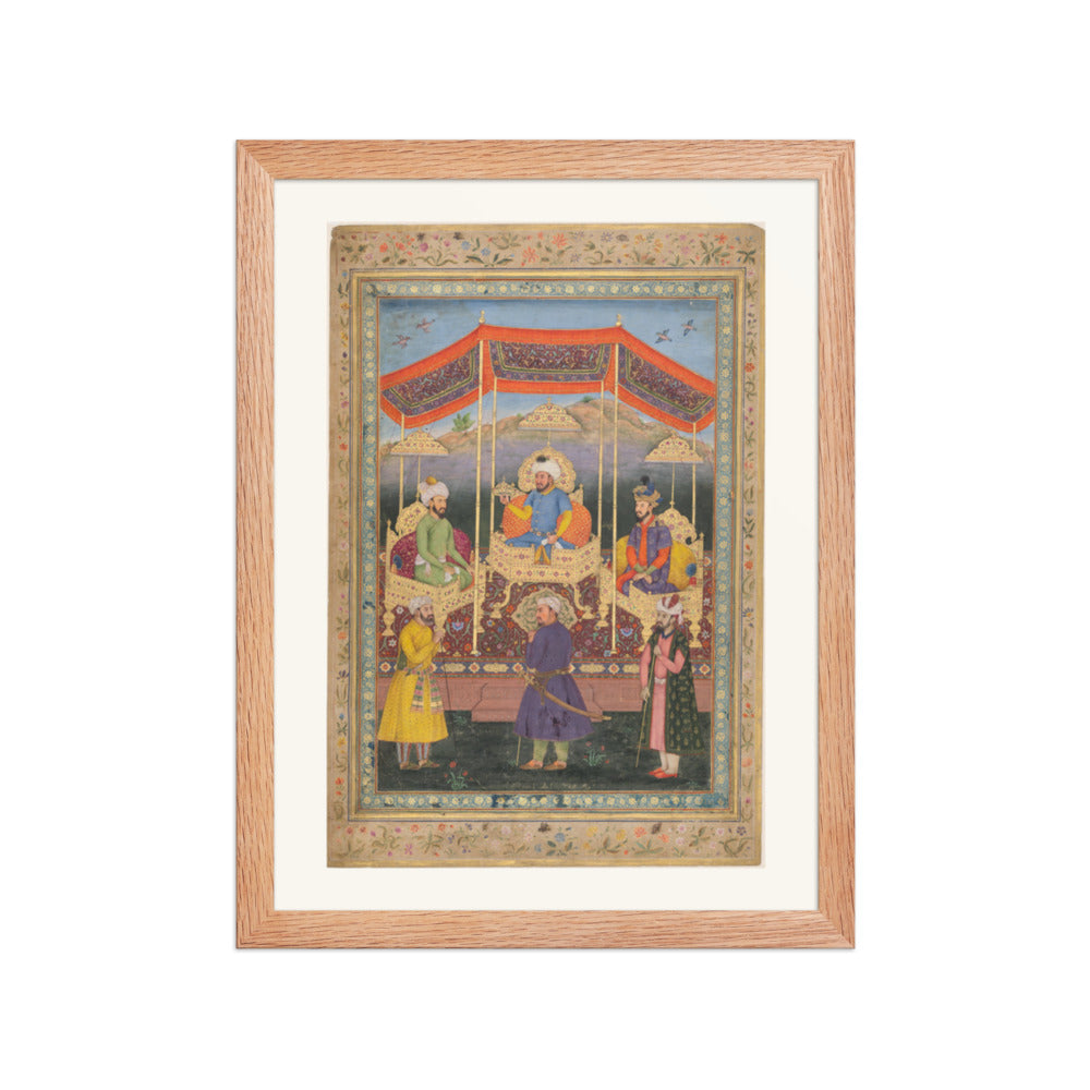 An Assembly of Mughal Emperors — Restored Mughal Wall Art — view 2