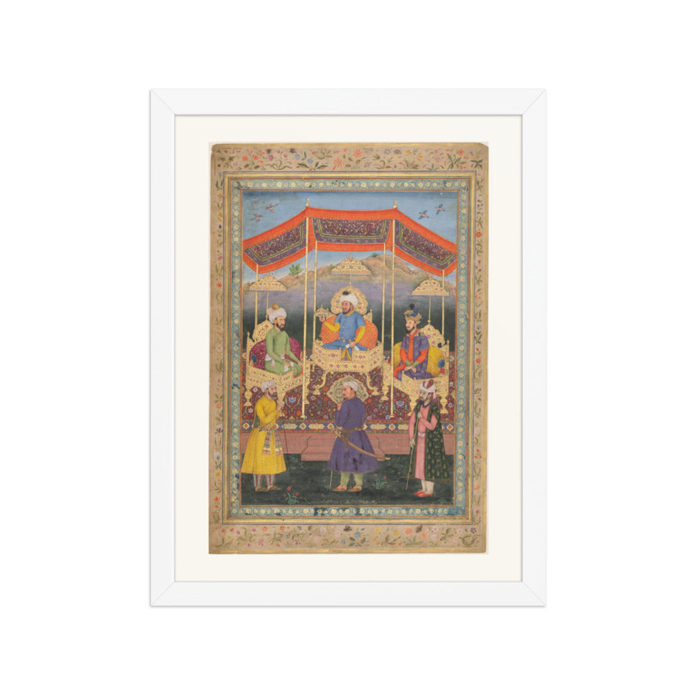 An Assembly of Mughal Emperors — Restored Mughal Wall Art — view 3