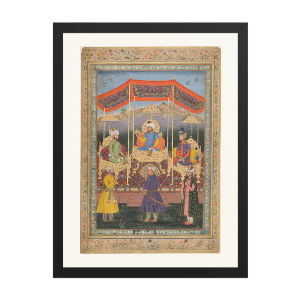 An Assembly of Mughal Emperors — Restored Mughal Wall Art — view 4