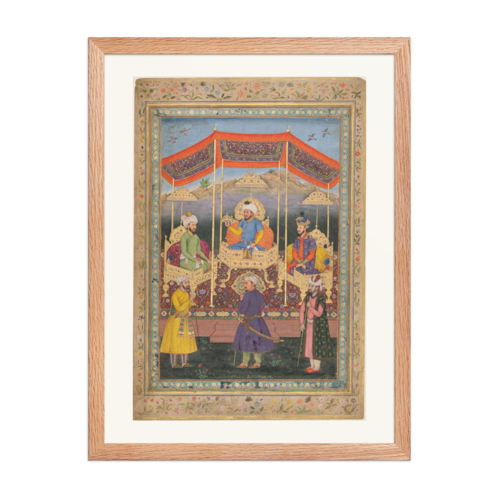 An Assembly of Mughal Emperors — Restored Mughal Wall Art — view 5