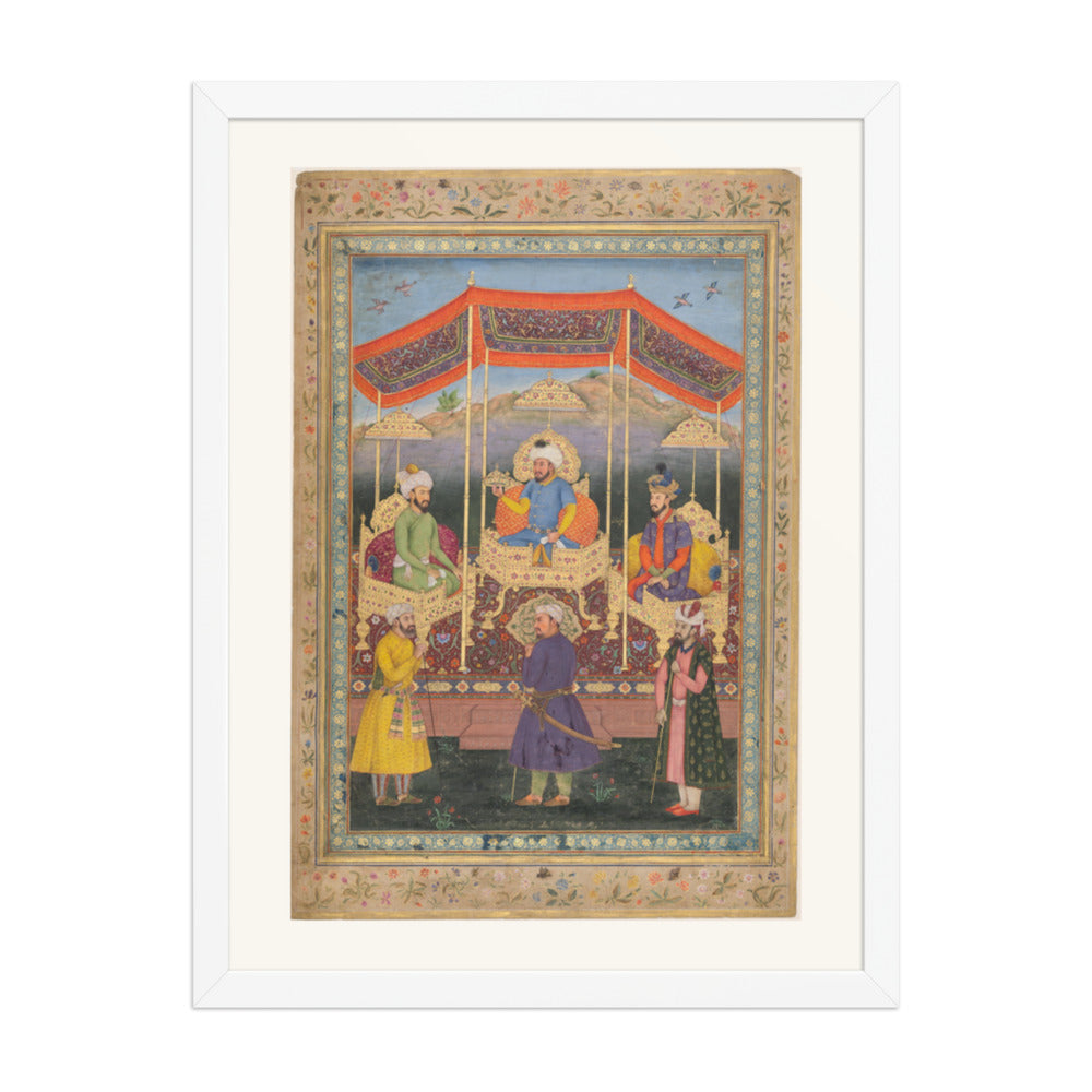 An Assembly of Mughal Emperors — Restored Mughal Wall Art — view 6